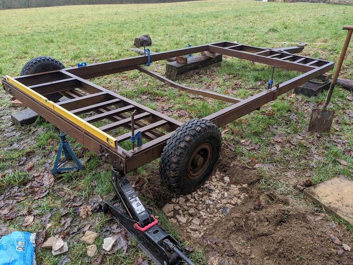 The baling trailer chassis