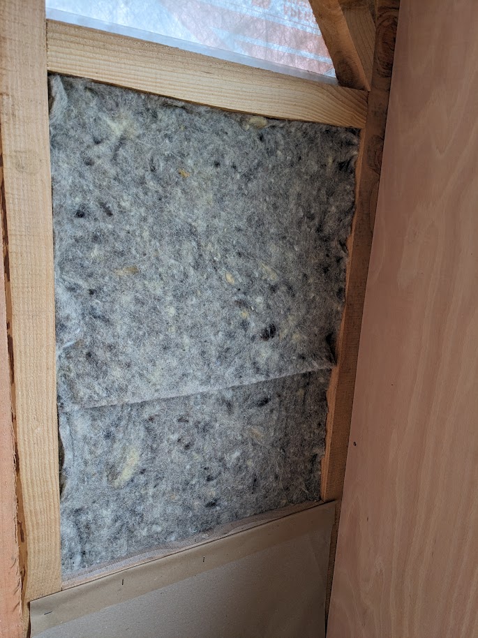 50mm sheeps wool insulation for the remaining walls