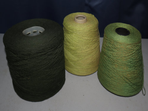 green weaving yarns