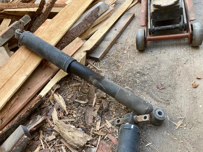 Left hand old shock came back to height but right hand had no more spring back (not pictured)
