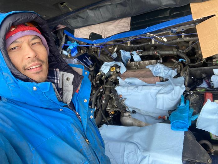 Sometime after rear gasket is installed
