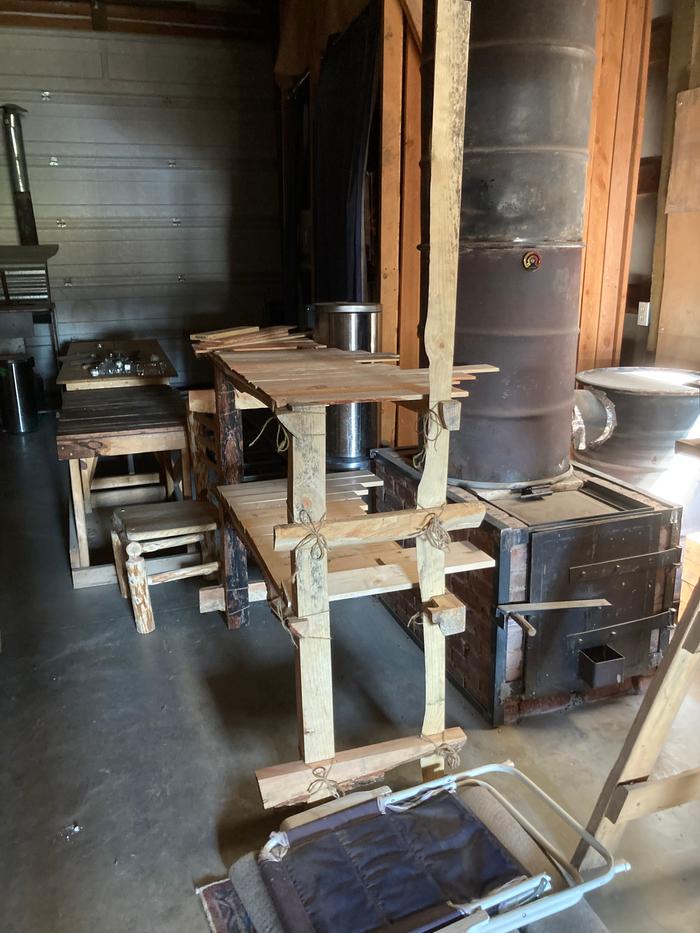 I decided to gap the planks 1/4-3/8” on both tiers to let natural light in and allow debris to fall to the floor.. 