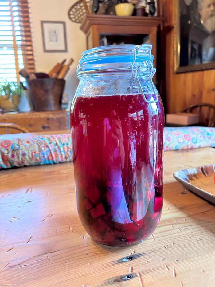 jar of beet Kvass