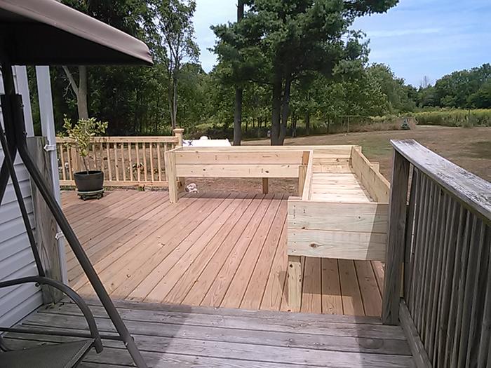 My "container/bed" before it was lined with plastic (with drainage) and filled with soil.