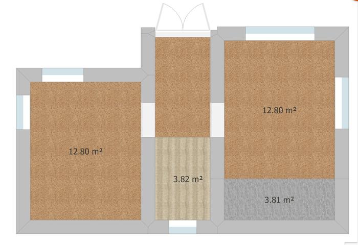 This is the plan showing windows, doors and steps.