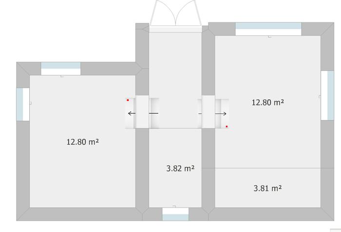 Floor plan of a semi-underground house