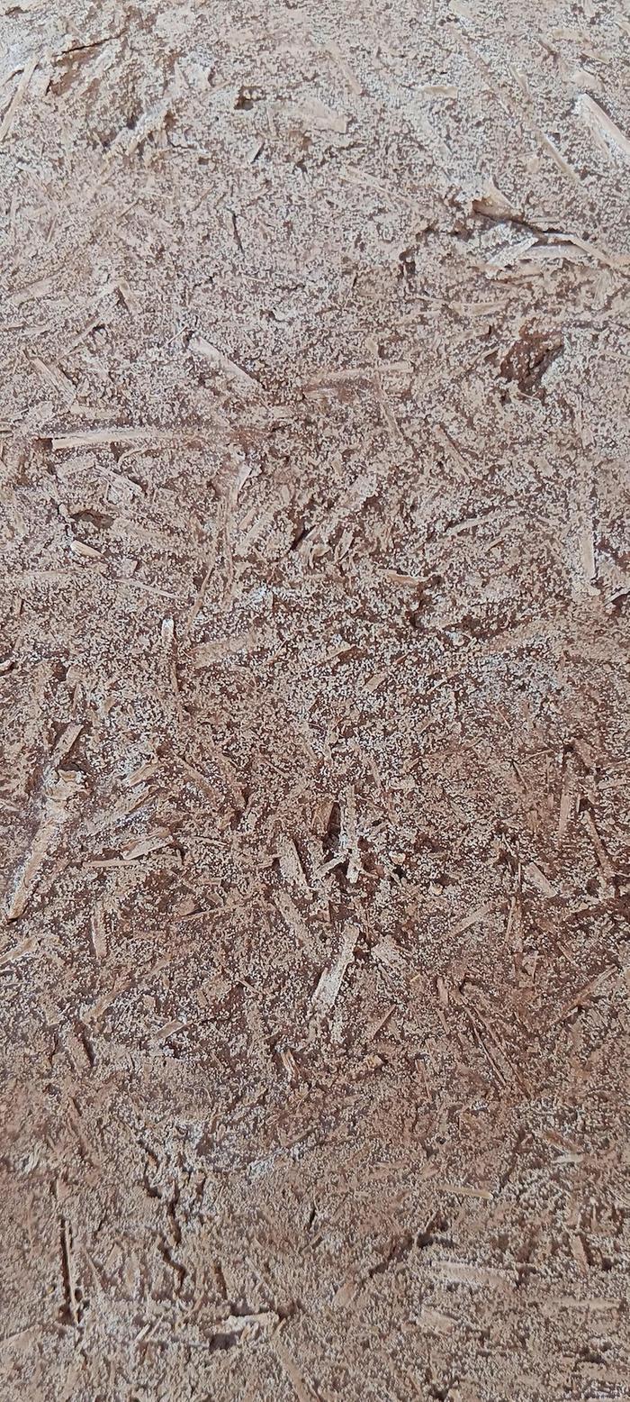 White something on clay plaster