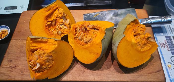 Pumpkin with hard lumps in the fle