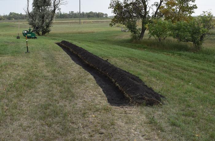 Swale east of the house before planting