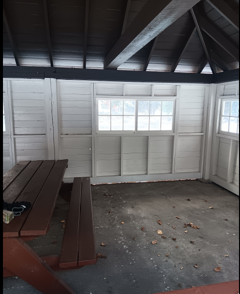 Poop on either edge of rafters -- proof of success!