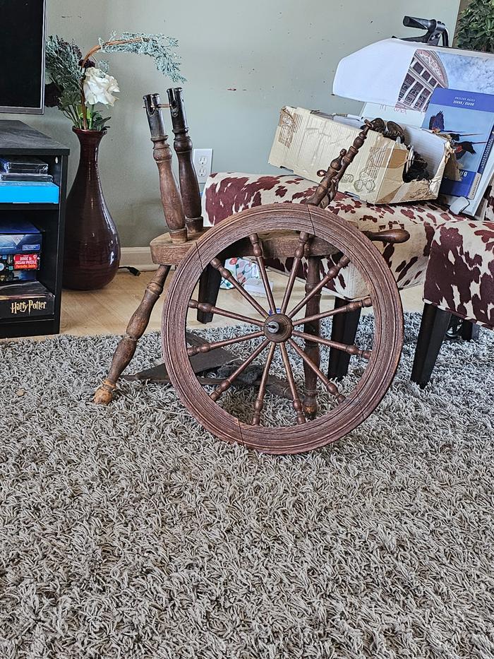 old spinning wheel