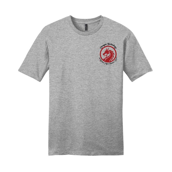 Grey tshirt with the Dragon Technology logo
