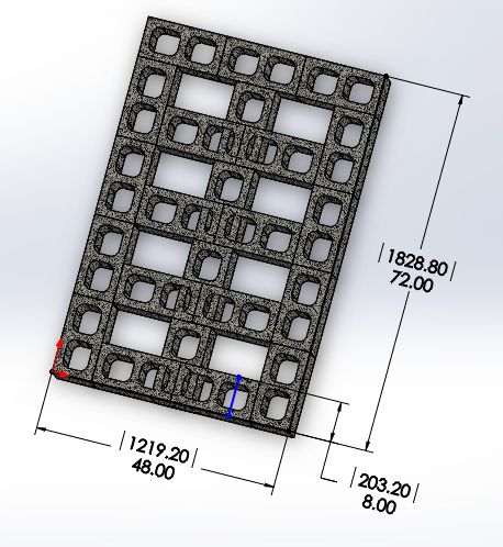 Standard cinder blocks to raise base 8"