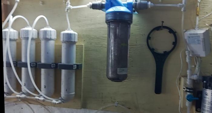 Reverse osmosis filter setup for maple sugar