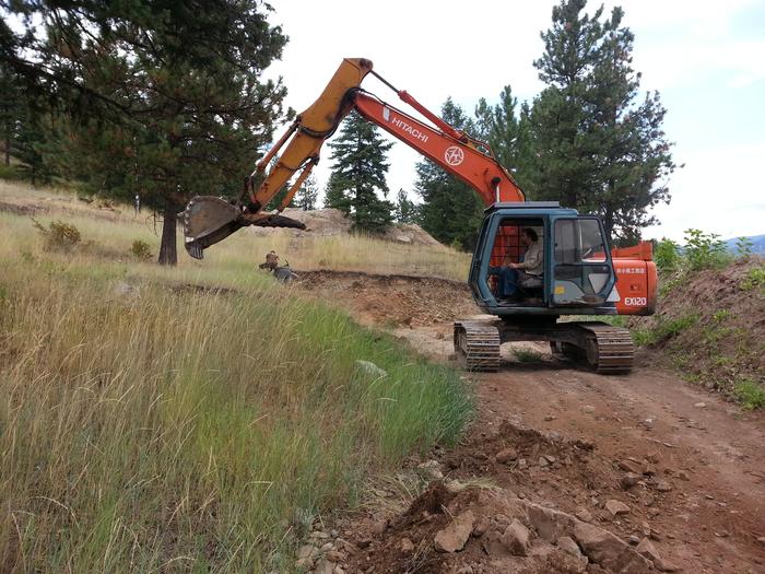 Paul with the track hoe