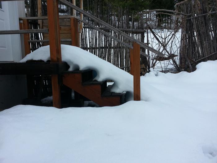 Fisher Price House back porch steps snow melt