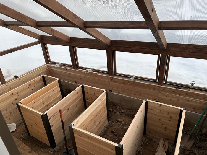 Raised Beds in Greenhouse