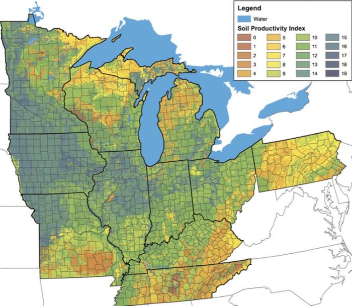 Midwest 11 states PI map