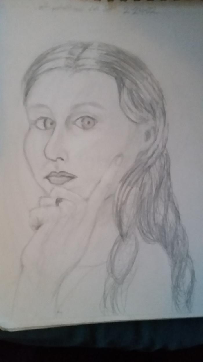 Self-portraits are good ways to learn new things. I obviously was still learning how to draw in 3/4 view!