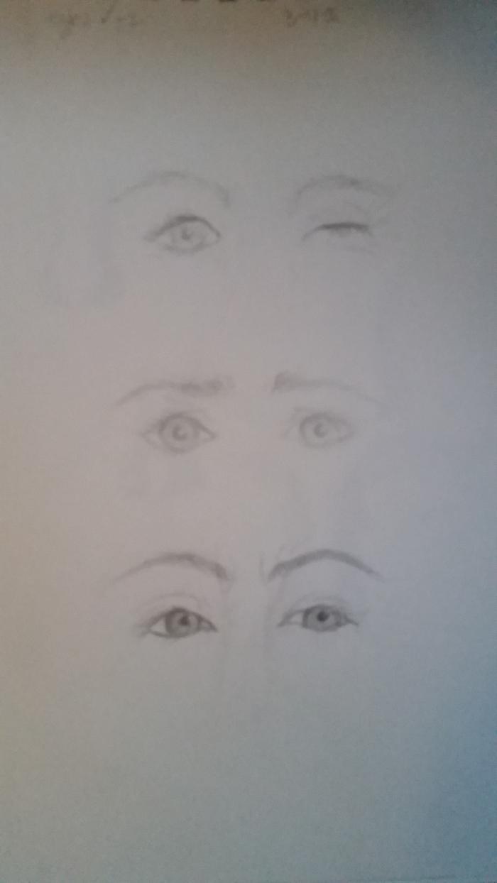 Practicing eyes...using my own eyes.