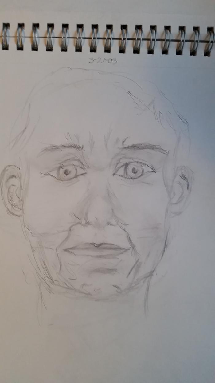 I wasn't trying for accuracy. I was trying to draw myself crying to help process my emotions. 