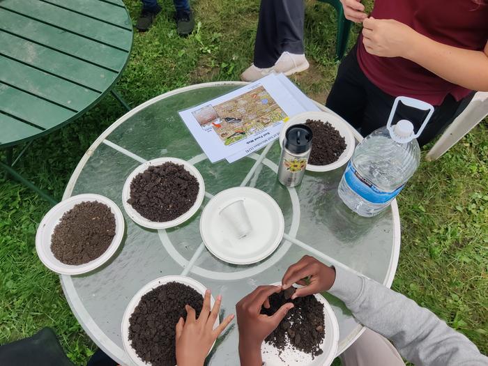 Soil workshop from University of MN extension educator Lia Spaniolo for the interns