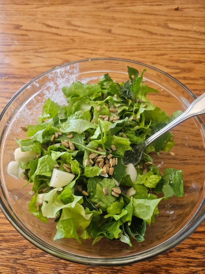 Radish and sunflower salad