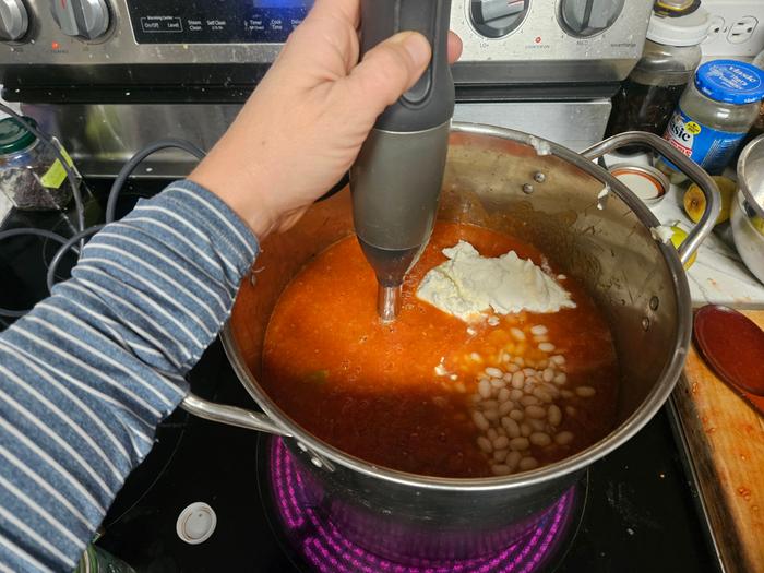 The only not local ingredients were white beans and cashew paste that made the soup creamy. 