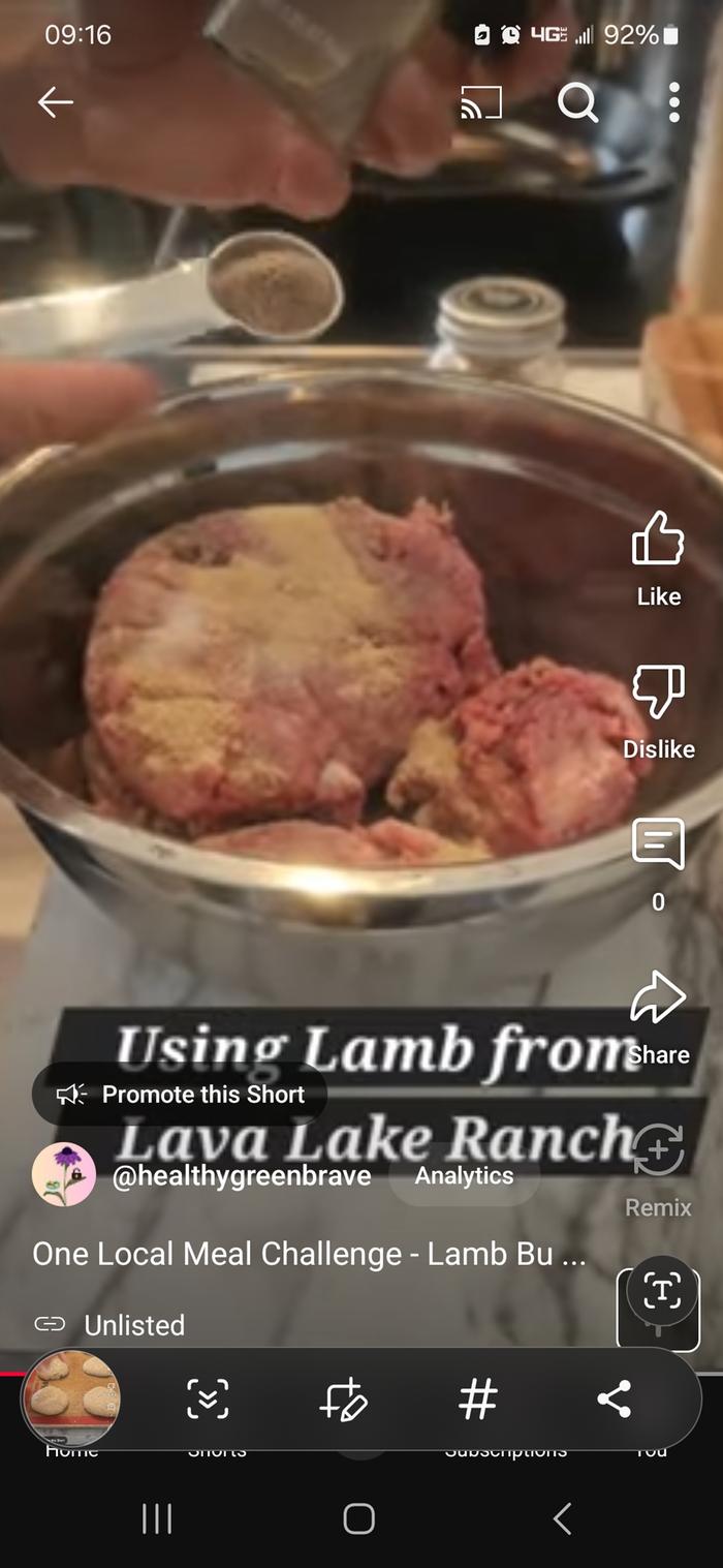 Lamb burger!