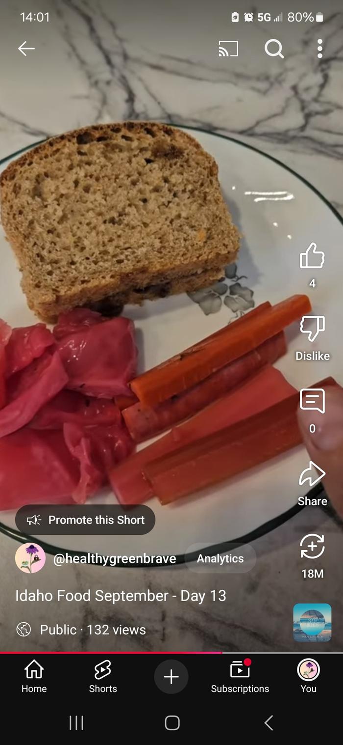 PB &J, pickled veggies