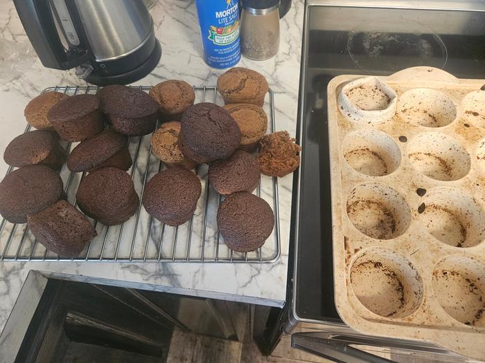 Pumpkin spice muffins and butter