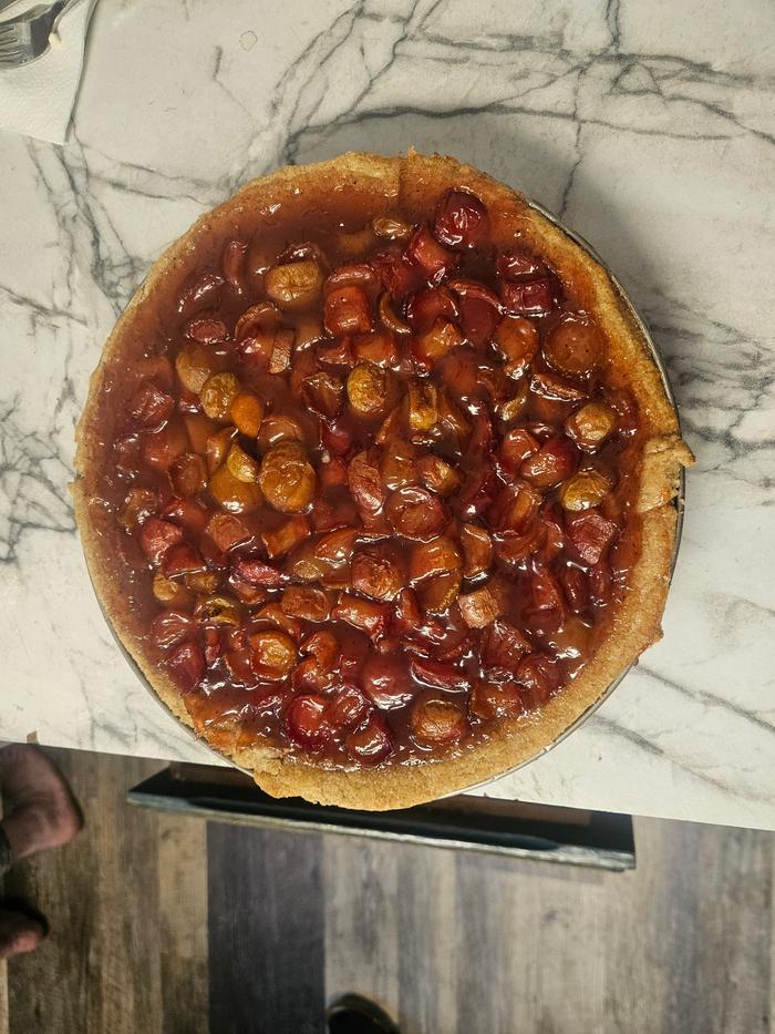 Pie served with the dinner