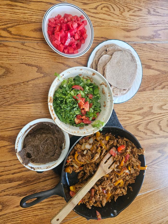 Soft shelled tacos