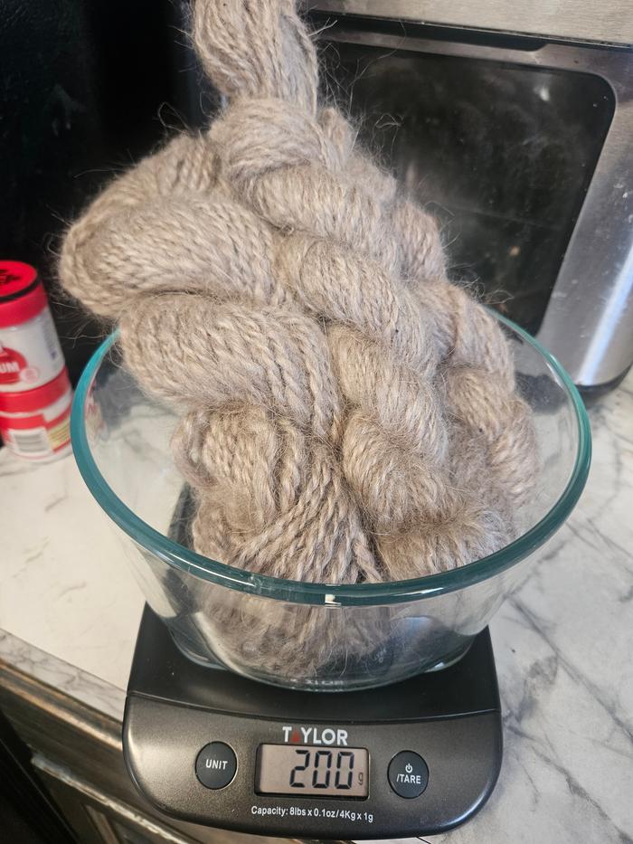 Grey mohair I spun last year