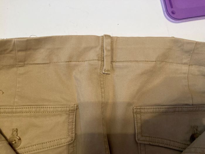 making thrift store pants fit
