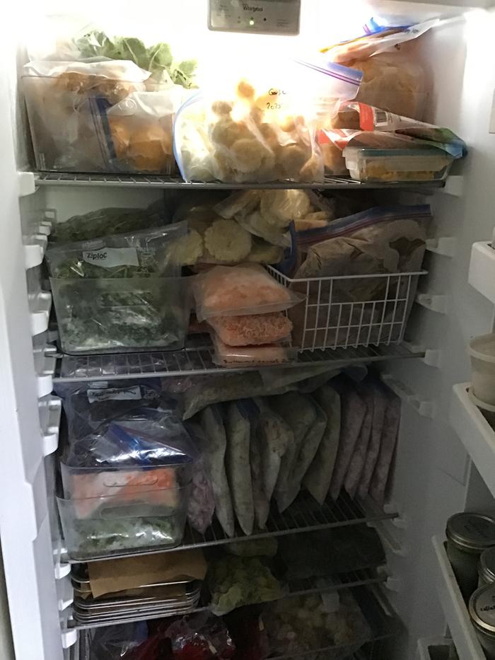 A well stocked freezer