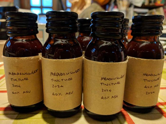 Labelled bottles ready for storage and use