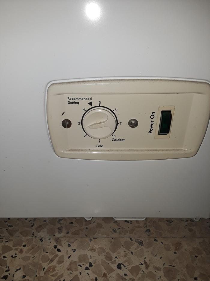 a thermostat that has been modified with a refrigerator control (two bolts protrude) and control range is no longer as printed on the device