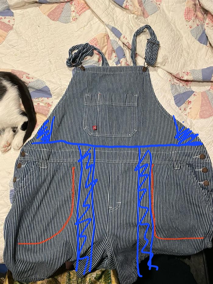 Cut in the waist and remove excess fabric