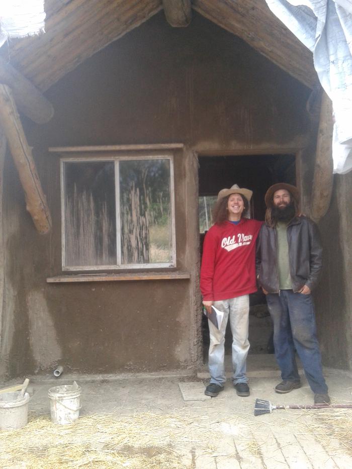 Jake and I with the finished wall