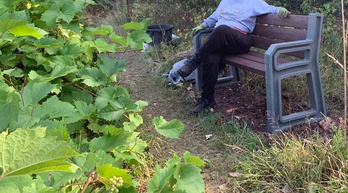 Durable, accessible community allotment bench