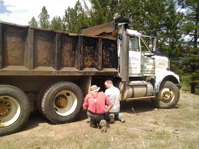 a friend of ours came out to give tim a few lessons on the truck