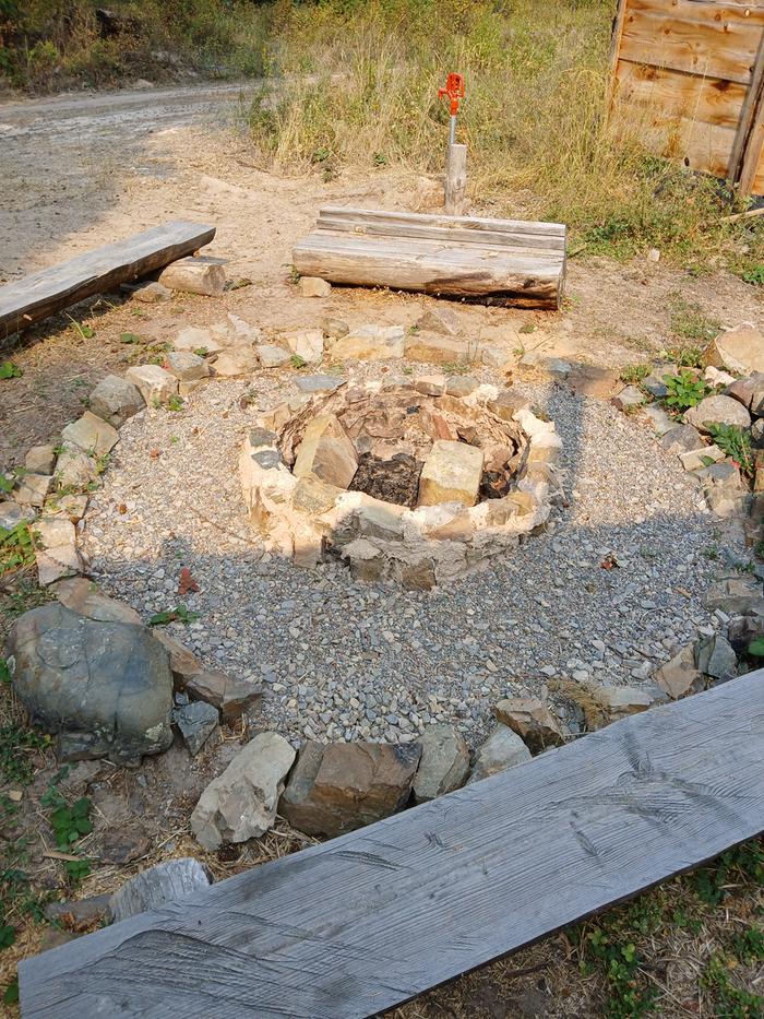 The fire pit from the video