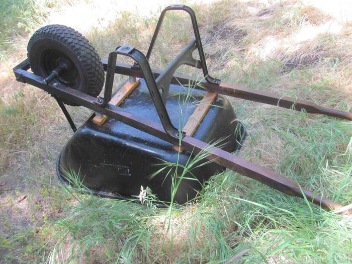 repaired wheelbarrow