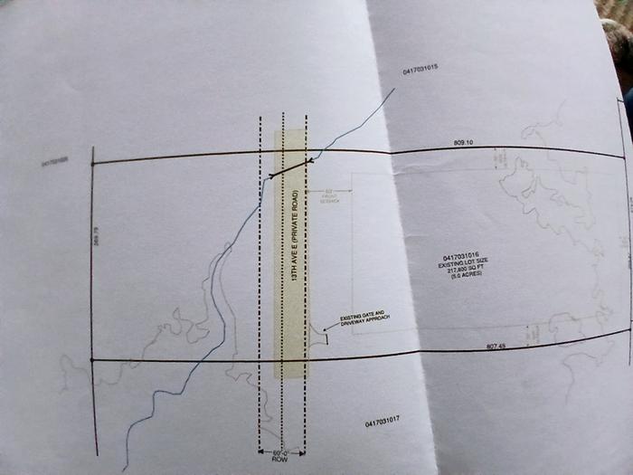 map of area needing pond drainage