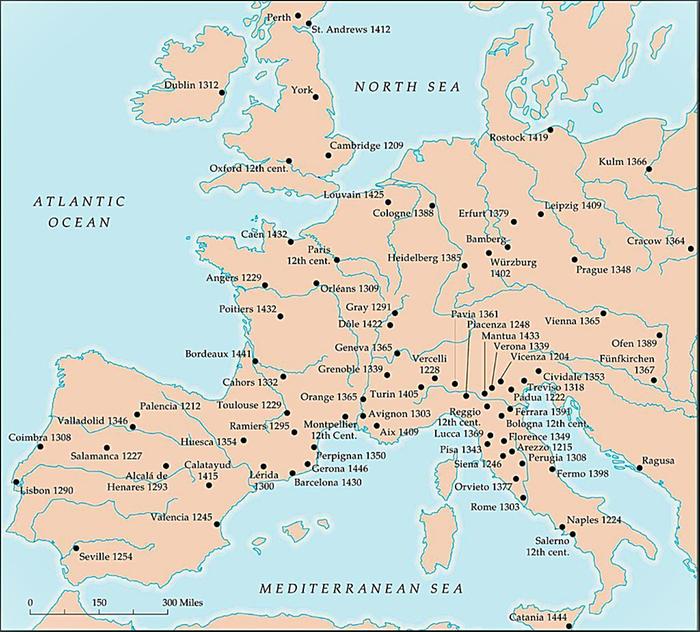 European medieval universities