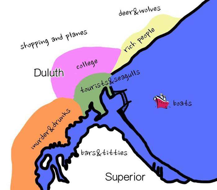 The near-to-me small city mapped for humor