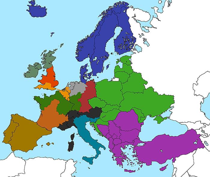 Colored blocs each have the same GDP as Russia.