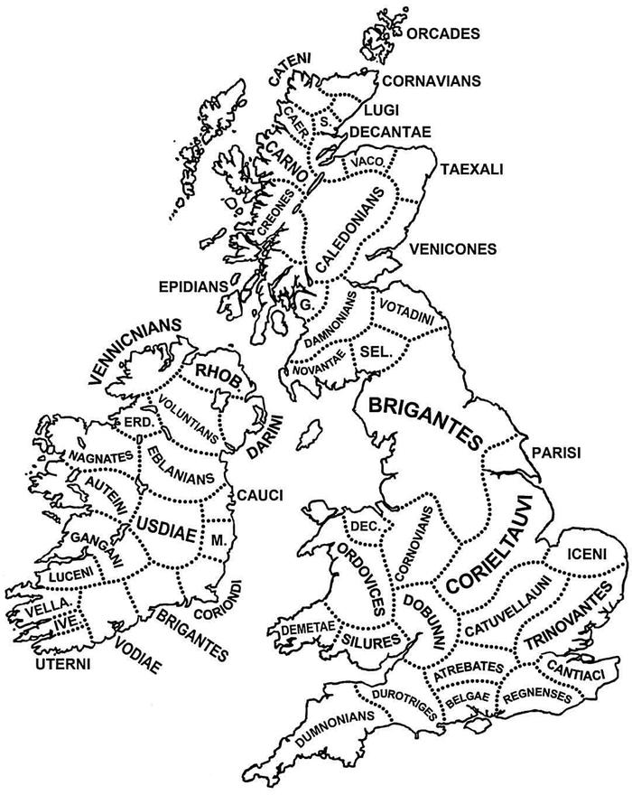 Tribes at the time of the Roman invasion