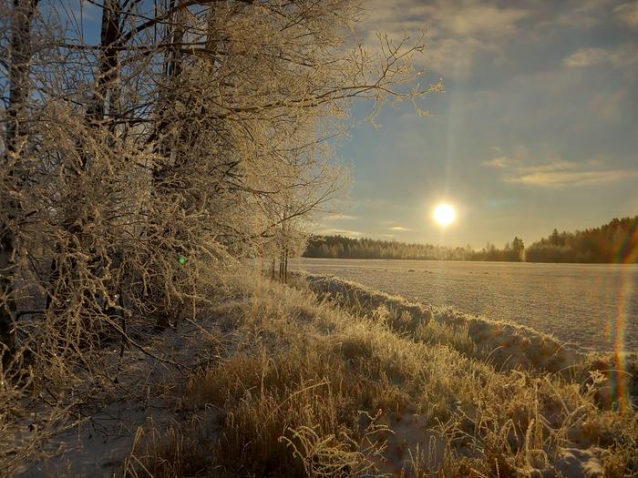 midday in wunter on the Arctic circle